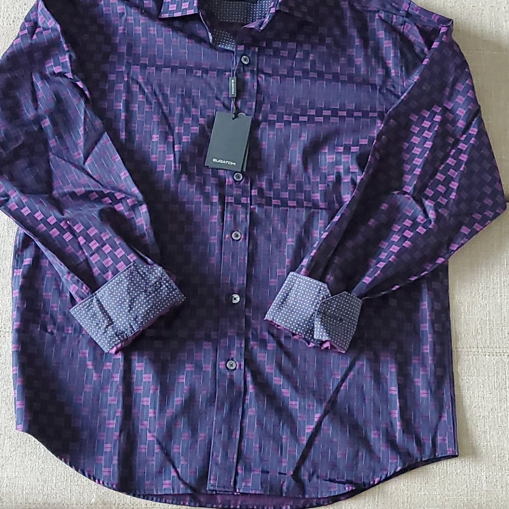 Mens Medium Bugatchi Button Down